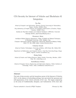 CIA security for Internet of Vehicles and blockchain-AI integration