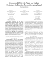 Customized CNN with Adam and Nadam optimizers for emotion recognition using facial expressions