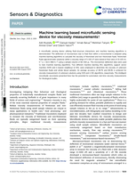 Machine learning based microfluidic sensing device for viscosity measurements