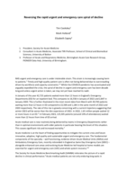 Reversing the urgent and emergency care spiral of decline