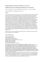 Mindfulness and the myth of mental illness: Implications for theory and practice