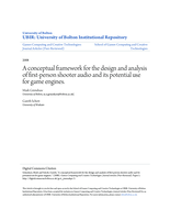 A conceptual framework for the design and analysis of first-person shooter audio and its potential use for game engines