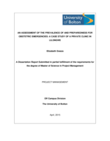 An assessment of the prevalence of and preparedness for obstetric emergencies: A case study of a private clinic in Lilongwe