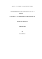 Obesity and weight management in women