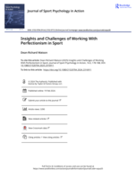Insights and challenges of working with perfectionism in sport