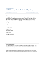 Updated use case models and underlying vision documents and pedagogical model definitions