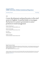 Career development and good practice in the retail sector in England: A national study to investigate the barriers to women's promotion to senior positions in retail management